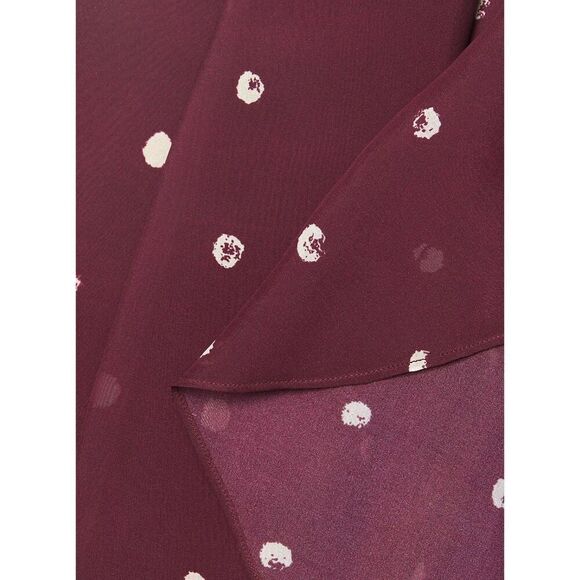 Jason Wu Paint Dot Silk Chiffon Midi-Dress in Burgundy Multi NWT Size 12 - Picture 6 of 11
